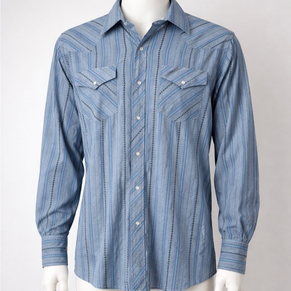 Men's Blue Striped Shirt